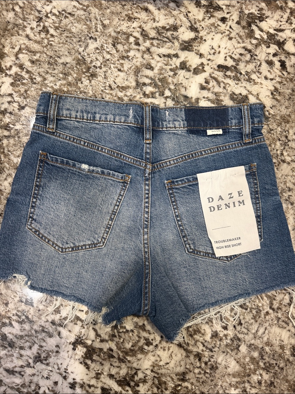 Daze Denim High-Rise Women’s Jean Shorts in Medium Blue